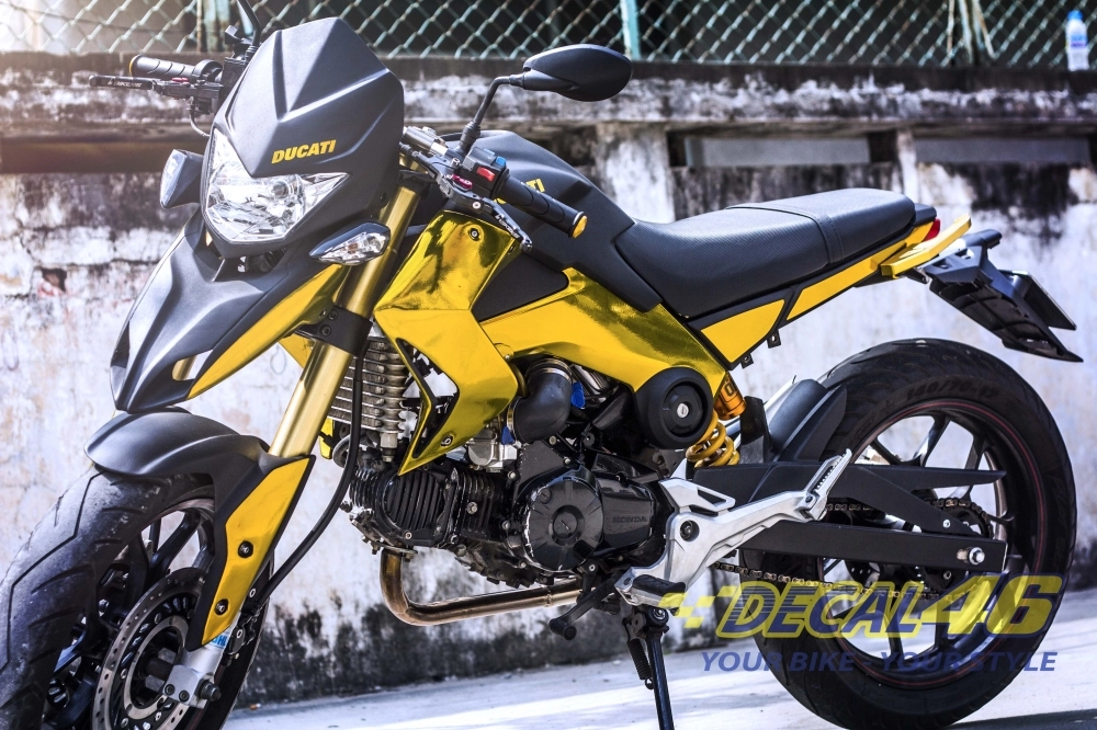 Msx độ phong cách ducati hypermotard và tem chorme bóng loáng