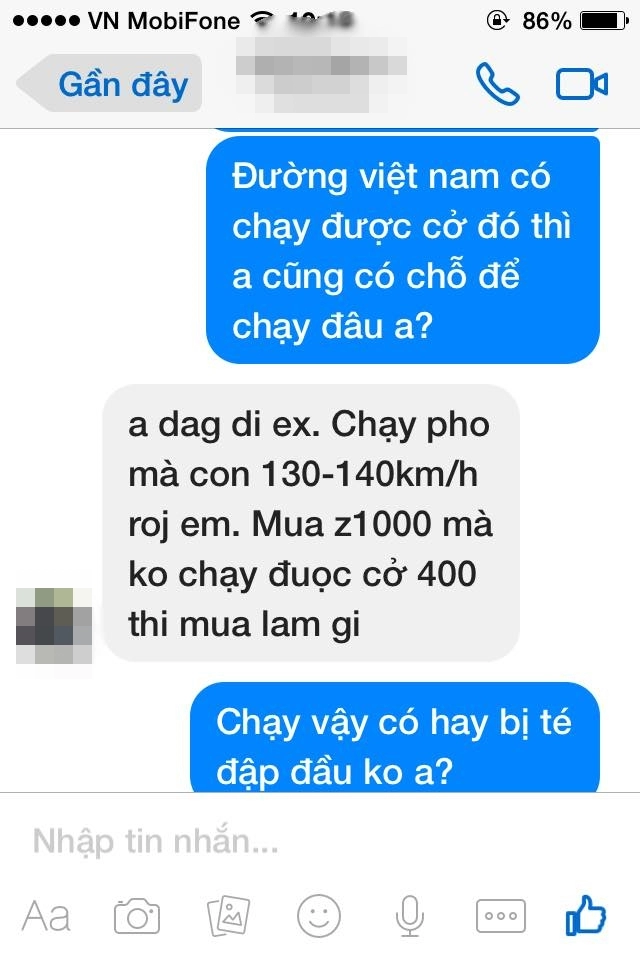 Nam thanh niên đi exciter lâu năm chê không mua z1000 vì không đạt được 400kmh