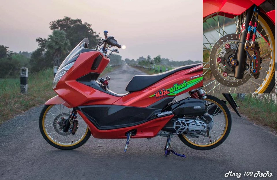 Pcx 150 độ đẹp nhất hệ mặt trời khoe dáng bên con đường làng