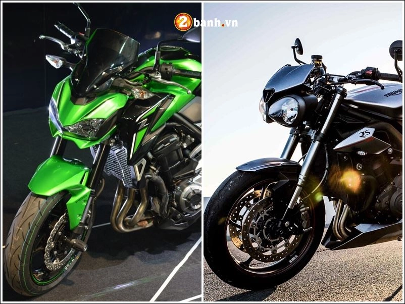 So sánh thông số kỹ thuật giữa kawasaki z900 vs triumph street triple rs