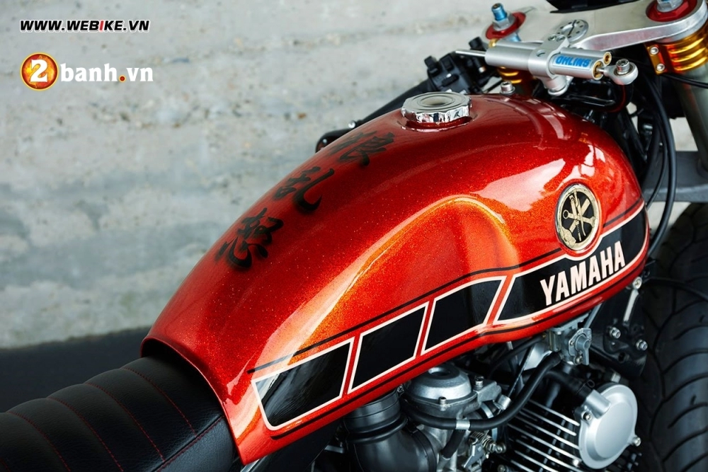 Yamaha tr1 chiếc cafe racer đen quyền lực và đỏ quý phái